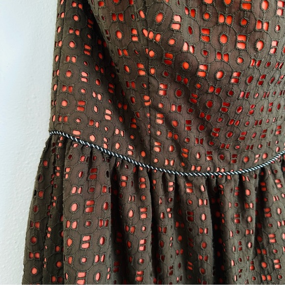 Corey Lynn Calter strapless fit & flare eyelet boho corset mini pocket dress - Picture 8 of 10